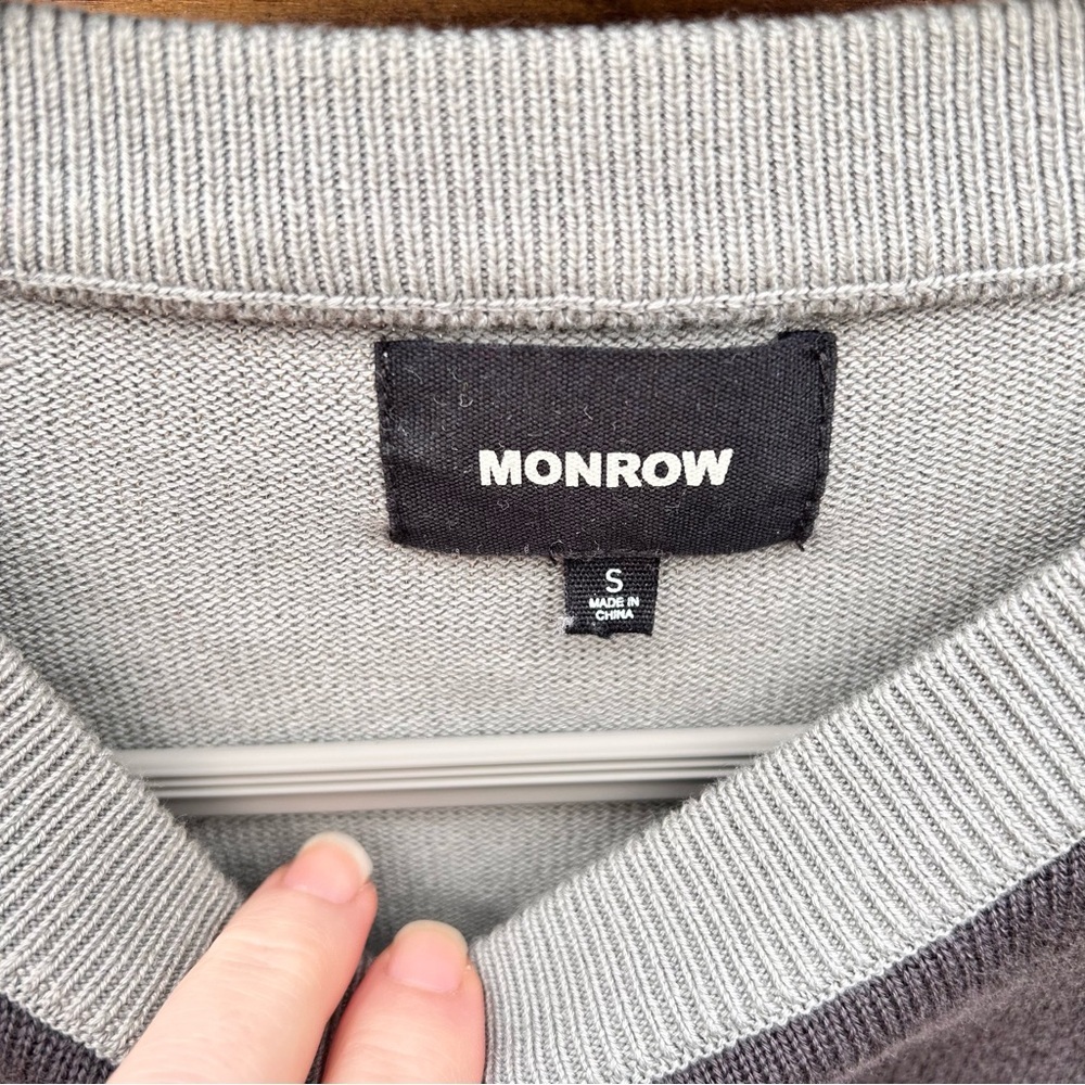 Monrow Color Block Relaxed Sweater Small - Picture 4 of 7